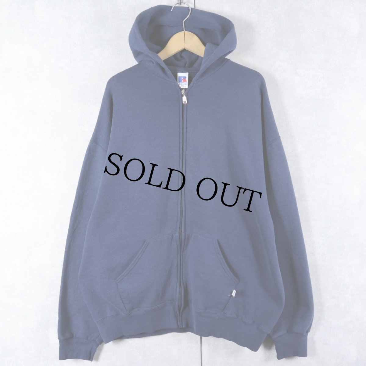 画像1: 90's〜 RUSSELL ATHLETIC スウェットジップパーカー NAVY XXL (1)