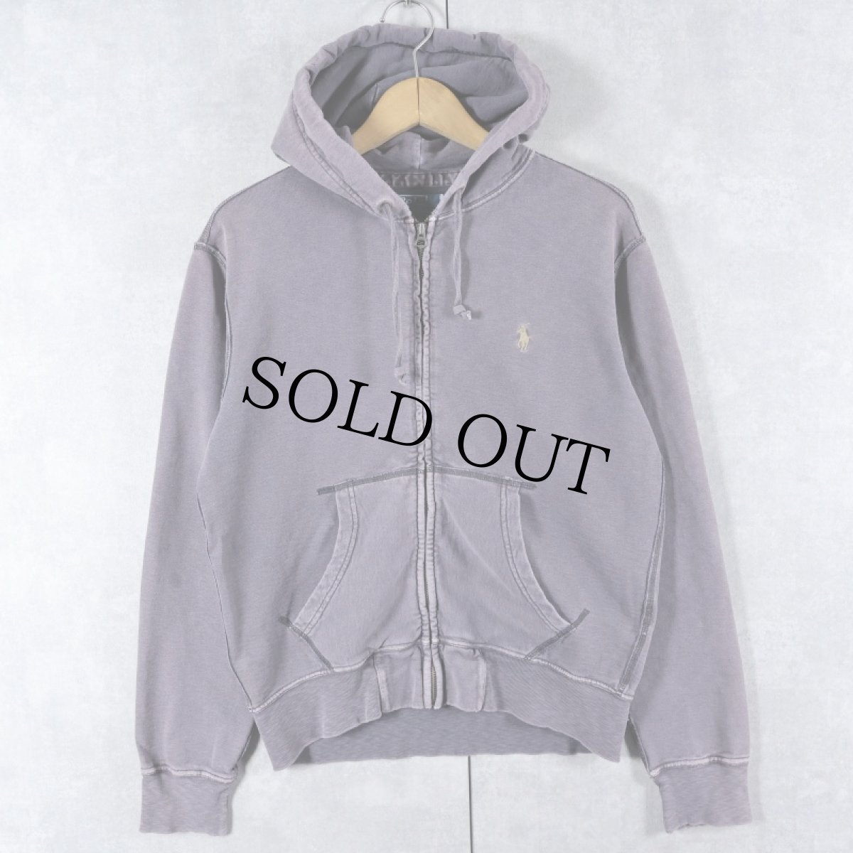 画像1: POLO Ralph Lauren フェード スウェットジップパーカー S (1)