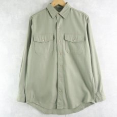画像1: L.L.Bean シルクワークシャツ S (1)