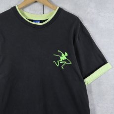 画像2: 90's Ocean Pacific USA製 ロゴプリント レイヤードデザインTシャツ BLACK L (2)