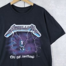 画像1: METALLICA "RIDE THE LIGHTING" ロックバンドアルバムTシャツ BLACK L (1)