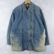 画像1: 80〜90's POLO COUTRY Ralph Lauren USA製 デニムファイヤーマンジャケット L (1)