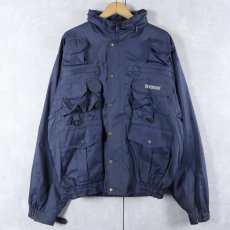 画像1: 90's Lakestream by HODGMAN ナイロンフィッシングジャケット NAVY M (1)