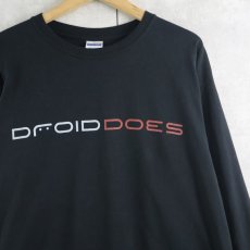 画像2: 2000's "DROID DOES" 企業プロモーションロンT BLACK L (2)