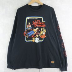 画像2: Steven Rhodes "Let's Summon Demons" プリントロンT BLACK  XL (2)