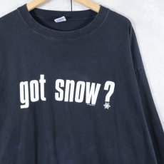 画像1: 90's Crazy Shirts USA製 "got snow?" パロディプリントロンT BLACK L (1)