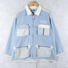 画像1: NAF NAF デザインデニムジャケット L (1)