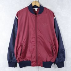 画像1: 80's adidas TAIWAN製 切り替えデザイン ナイロンジップジャケット L (1)