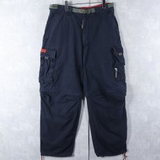 画像1: Abercrombie&Fitch デタッチャブルデザイン 2WAYコットンカーゴパンツ NAVY L (1)