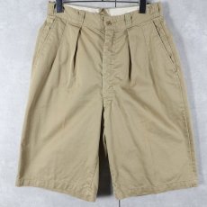 画像1: 50's U.S.ARMY 8.2oz "メッシュポケット" コットンツイルショーツ W28-LONG (1)
