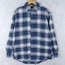 画像1: PENDLETON "MASON" オンブレーチェック柄 コットンボタンダウンシャツ M (1)