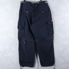画像2: Abercrombie&Fitch デタッチャブルデザイン 2WAYコットンカーゴパンツ NAVY L (2)