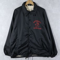 画像1: 60〜70's Champion C中ランタグ "LOUISVILLE" ナイロンコーチジャケット BLACK (1)