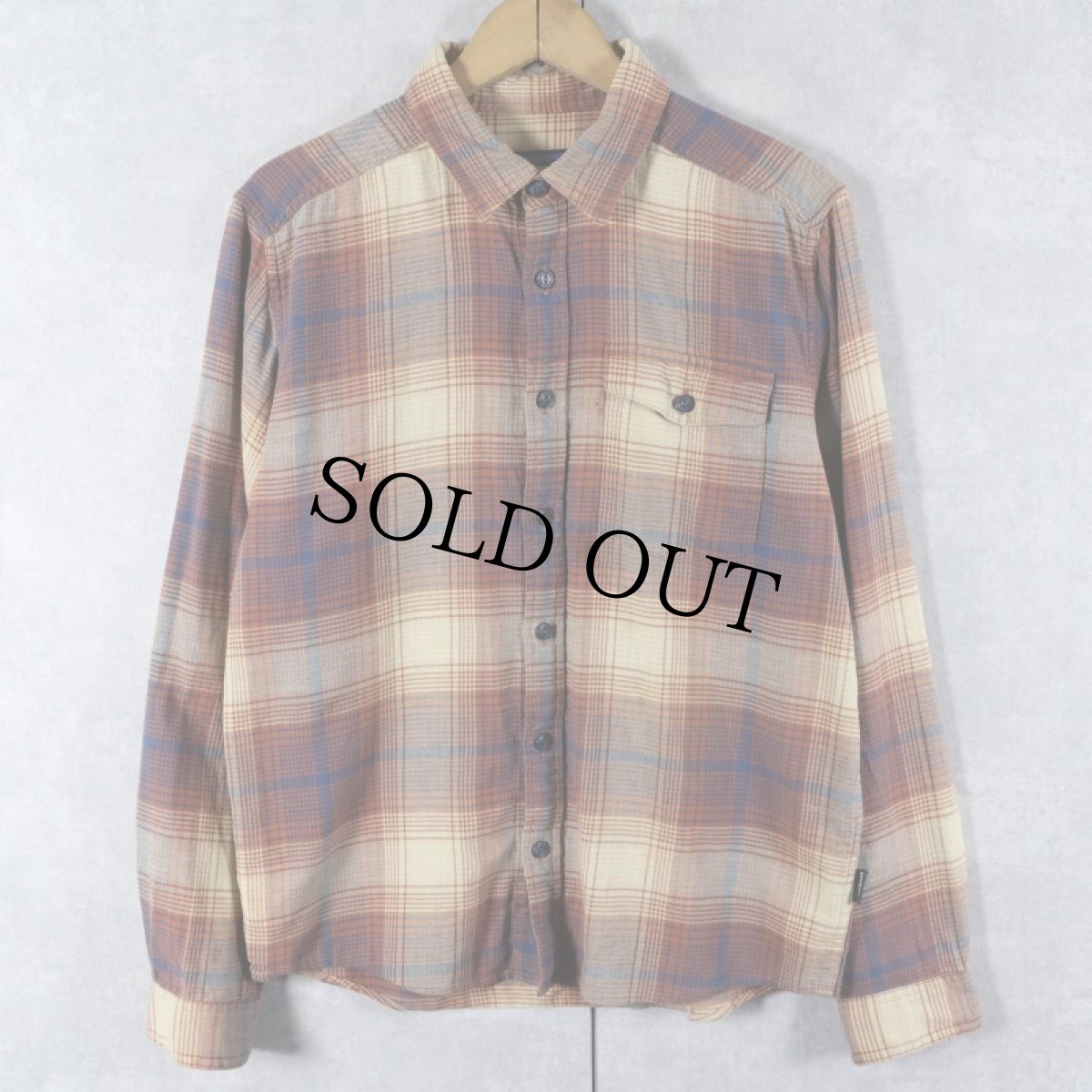 画像1: 2019AW Patagonia "ORGANIC COTTON" チェック柄 ネルシャツ S (1)