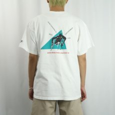 画像4: 90's NIKE USA製 "Wheels And Heels" マラソンプリントTシャツ L (4)