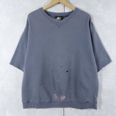 画像1: athletech 前V カットオフスウェット L (1)