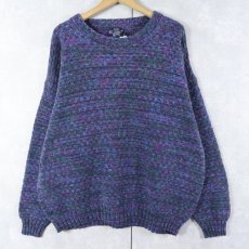 画像1: 90's LANDS' END USA製 ポップコーンニットセーター XL (1)