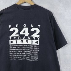 画像1: 90's FRONT 242 USA製 "TYRANNY FOR YOU" エレクトロミュージックグループTシャツ BLACK XL (1)
