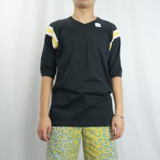 画像2: 80's FRUIT OF THE LOOM USA製 フットボールTシャツ BLACK XL (2)