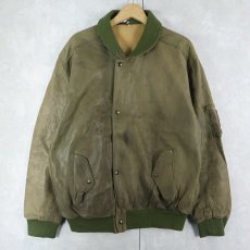 画像1: "MA-1 TYPE" レザーフライトジャケット SIZE52 (1)