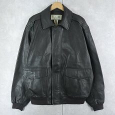 画像1: L.L.Bean "A-2 TYPE" レザーフライトジャケット XL (1)