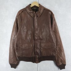 画像1: 80's AVIREX  USA製 "A-2 TYPE" レザーフライトジャケット SIZE42 (1)