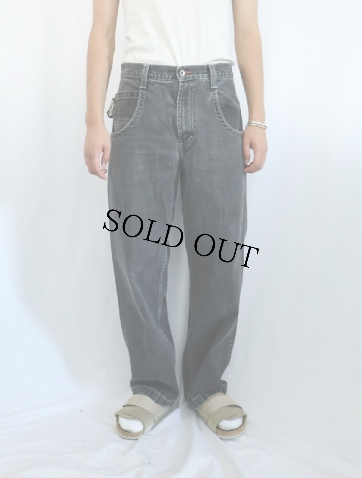 画像3: JNCO JEANS USA製 "Handyman" パッチ付き ブラックデニムペインターパンツ W31 (3)