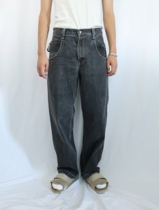 画像3: JNCO JEANS USA製 "Handyman" パッチ付き ブラックデニムペインターパンツ W31 (3)