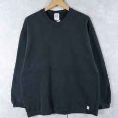 画像1: 90's RUSSELL ATHLETIC USA製 無地スウェット BLACK L (1)
