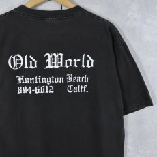 画像2: 90's USA製 "Ratskeller" プリントポケットTシャツ BLACK L (2)