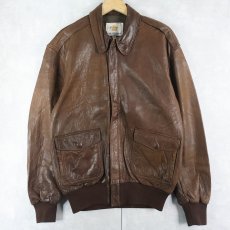 画像1: GOLDEN BEAR "A-2 TYPE" レザーフライトジャケット SIZE40 (1)