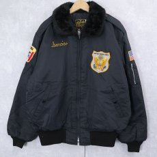 画像2: Timber King "B-15 TYPE" フライトジャケット BLACK L (2)