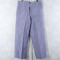 画像1: 50's FRENCH MILITARY リネンセーラーパンツ "ワンウォッシュ" DEADSTOCK 【W32 L30】 (1)