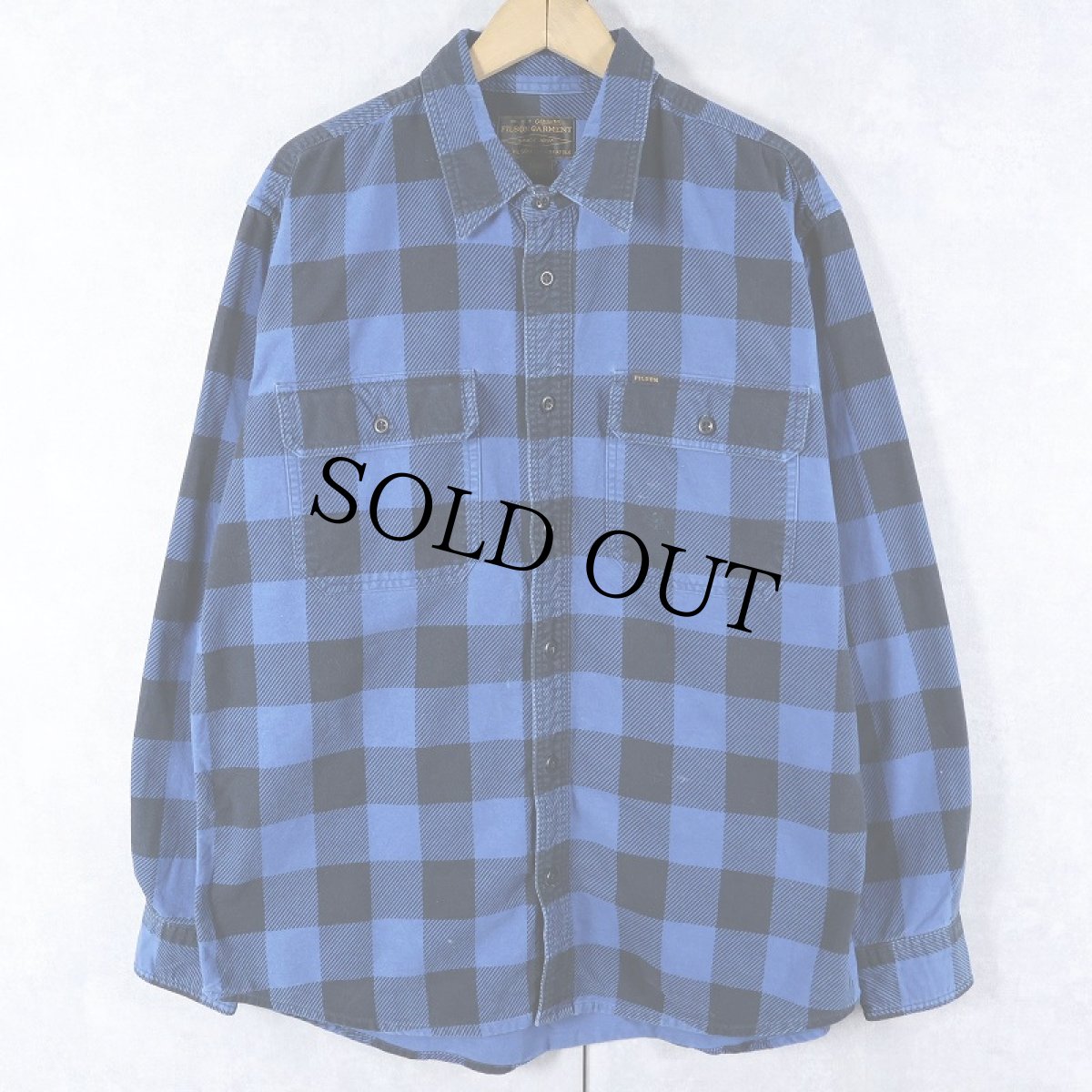 画像1: FILSON バッファローチェック柄 ヘビーネルシャツ L (1)