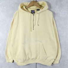 画像1: 90's GAP ハーフジップ スウェットフーディー M (1)
