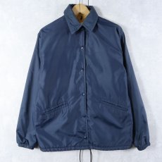 画像1: ⁡70's L.L.Bean 筆記体タグ チンスト付き ナイロンコーチジャケット NAVY LADIES  M (1)