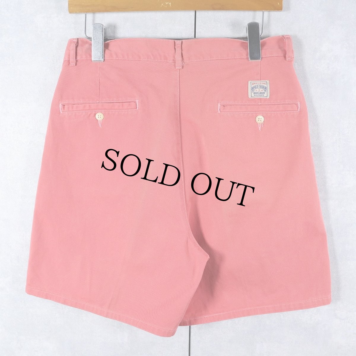画像2: 90's POLO Ralph Lauren USA製 2タック チノショーツ W31 (2)