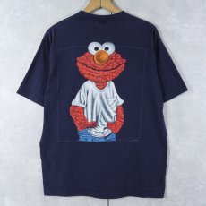 画像2: 90's SESAME STREET "ELMO" キャラクタープリントTシャツ NAVY (2)