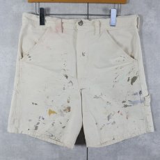 画像1: 80〜90's Stan Ray USA製 ペンキペイント ペインターショーツ W34 (1)