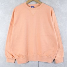 画像1: 80〜90's Champion 青刺繍タグ 中期 USA製 ロゴ刺繍 前Vスウェット L (1)