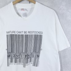 画像1: 90's USA製 "NATURE CAN'T BE RESTOCKED" シマウマプリントTシャツ XL (1)
