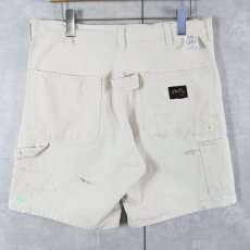 画像2: 80〜90's Stan Ray USA製 ペンキペイント ペインターショーツ W34 (2)