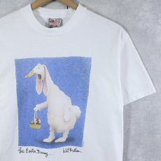 画像1: 90's Will Bullas "The Easter Bunny" アートプリントTシャツ M (1)