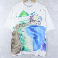 画像1: 90's USA製 "GAVEN" ハンドペイントTシャツ L (1)