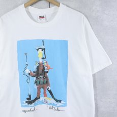 画像1: 90's Will Bullas USA製 "Aquaduck" アートプリントTシャツ XL (1)