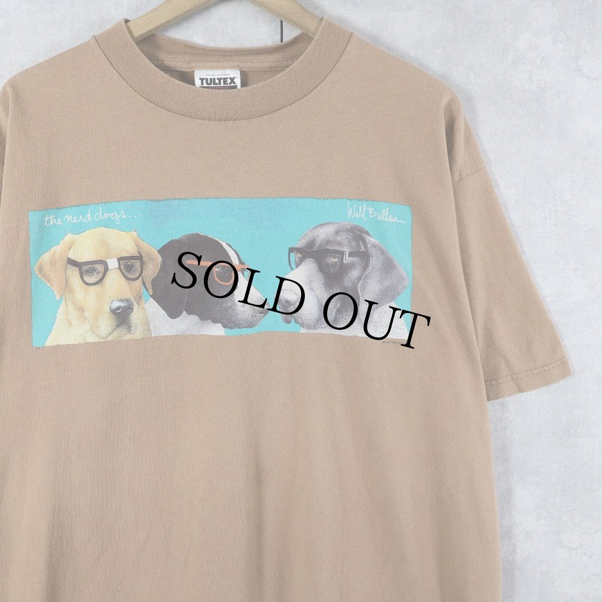 画像1: 90's Will Bullas "the nerd dogs..." アートプリントTシャツ XL (1)