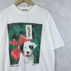 画像1: 2000's Will Bullas "Christmas morning" アートプリントTシャツ タグ付き未使用 L (1)