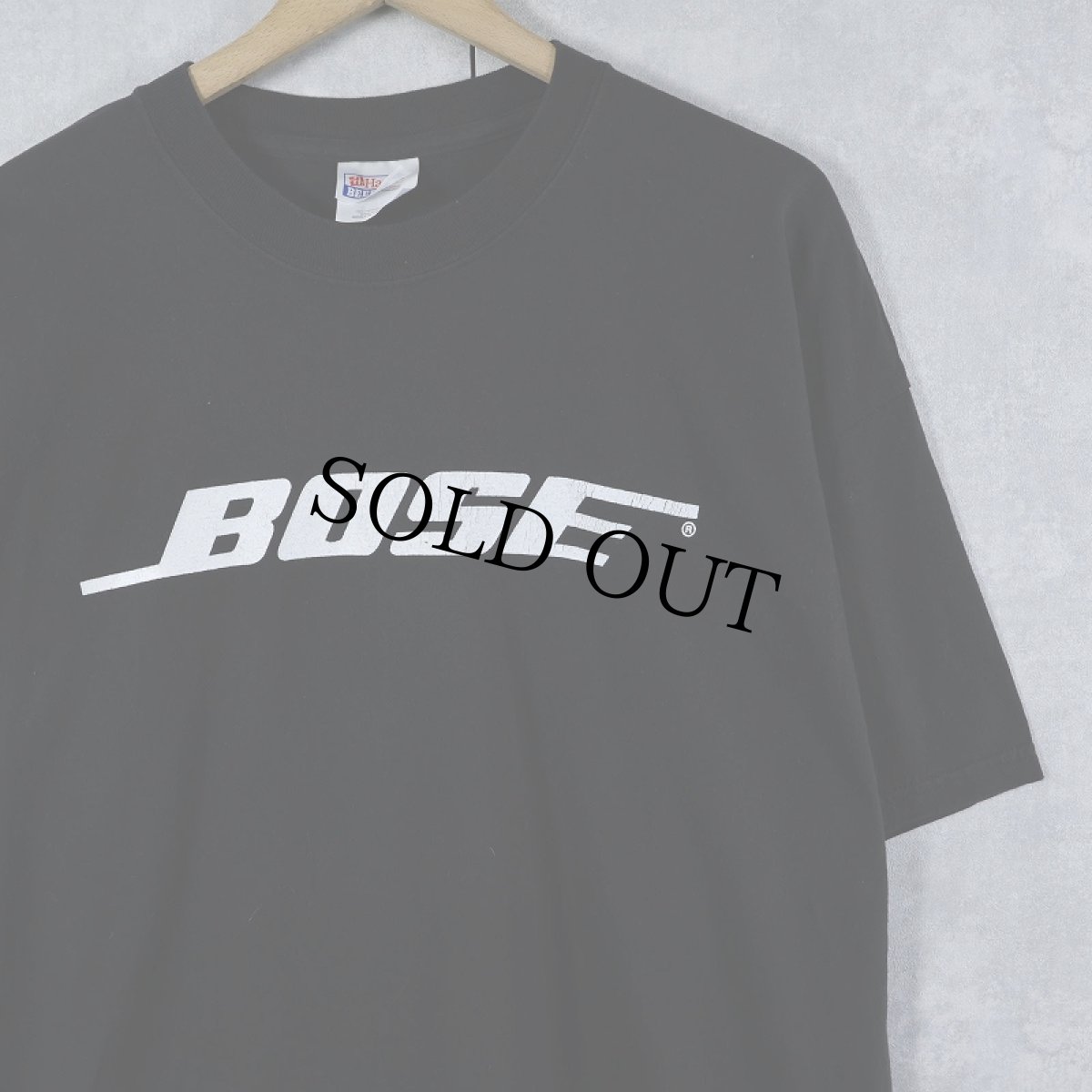 画像1: 2000's BOSE 音響機器メーカー ロゴプリントTシャツ BLACK XL (1)