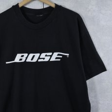 画像1: BOSE 音響機器メーカー ロゴプリントTシャツ BLACK (1)