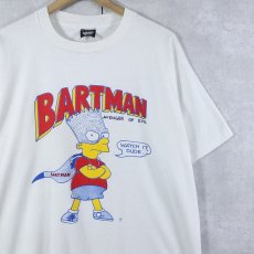 画像1: 90's BARTMAN USA製 キャラクターパロディ プリントTシャツ XL (1)